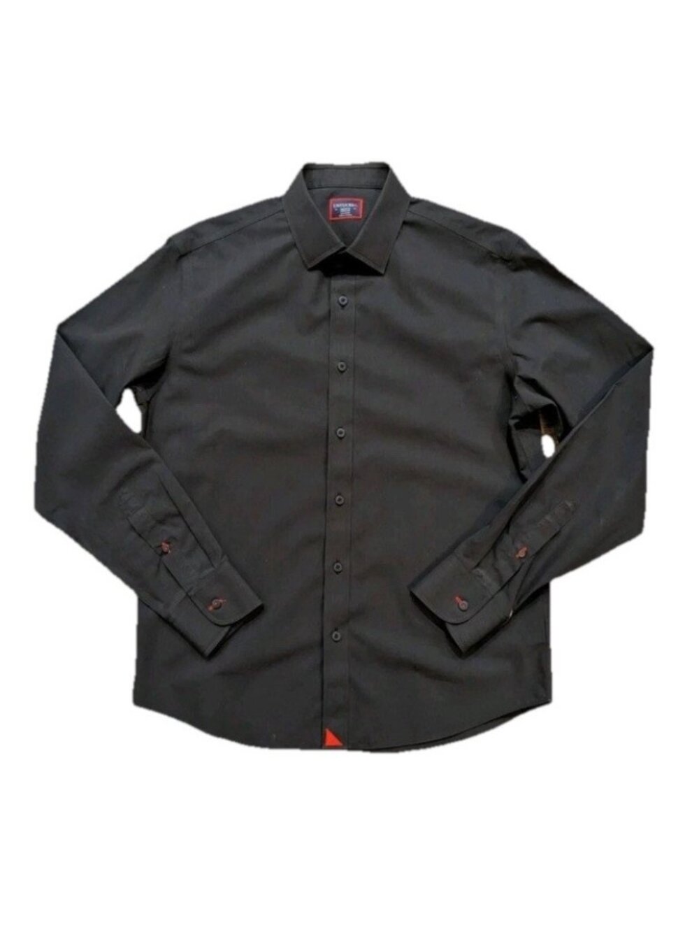 2021 UNTUCKit Black Stone With Red WF Shirt Men’s LS Cotton Button Up  XXL